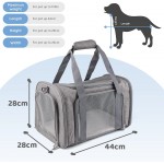 EZGETOP Sac de transport pour chien avec bandoulière pliable pour chien ou chat gris