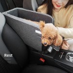 Nicoone Boîte de transport pour chat Portable Siège de voiture pour animal domestique Avec sangle d'oreiller réglable Pour petits chiens et chats