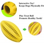 Ruiuzi Jouet interactif pour chien résistant aux morsures Balle distributrice de friandises pour chien pour jouer et mâcher