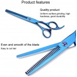 Coupe de cheveux ciseaux professionnels de coupe de cheveux de chien de compagnie toilettage cisaillement de coiffureBlue Thinning Shear
