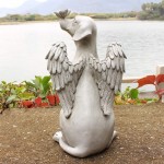 DASNTERED Statue commémorative en forme d'ange pour chien Pierre commémorative avec ailes Statue funéraire en résine pour animal de compagnie forme de chien