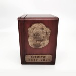Tarngod Custom Name and Date，Love Logo and Pet Avatar，Cremation Pet Urn Engraved Dog Cat Ashes Pet urn for Dogs Cats Keepsake Wood Box. A