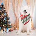 WELLXUNK® Bandana pour Chien 4 pcs écharpe de Père Noël Chien Foulard pour Chien pour Petits Chiens et Chats de Taille Moyenne et Grande pour Accessoires de Costume d’Animal M2