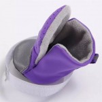 XZJJZ 4 pièces chien chiot chaussures réfléchissantes poméranien Teddy Bichon bottes pour animaux de compagnie à semelles souples accessoires pour chien Color : Purple Size : 2 code