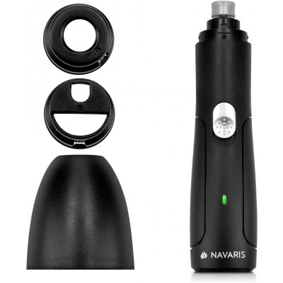 Navaris broyeur Ongles électrique Animaux Coupe Griffes Chien Chat Lapin Accessoire toilettage Lime Coupe-Griffes avec câble Micro-USB