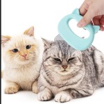 NZXVSE Peigne d'épilation pour chat peigne de massage doux brosse de toilettage pour animaux domestiques outil de toilettage pour enlever les poils morts