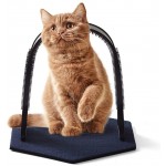 Tubayia Brosse pour chat Brosse de massage Jouet pour chat Arc de toilettage pour chat bleu