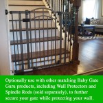 Baby Gate Guru Tiges en Y Adaptateur Extra Long M8 pour Rampe d'Escalier Paquet de 2 Pièces pour Barrières de Sécurité Montées sous Pression pour Bébé et Animaux de Compagnie 8mm Noir