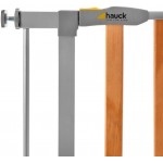 Hauck Barrière de Sécurité pour Enfants Wood Lock 2 Sans Percage de 75 à 80 cm Extensible avec Extensions pas inclus Métal et Bois gris