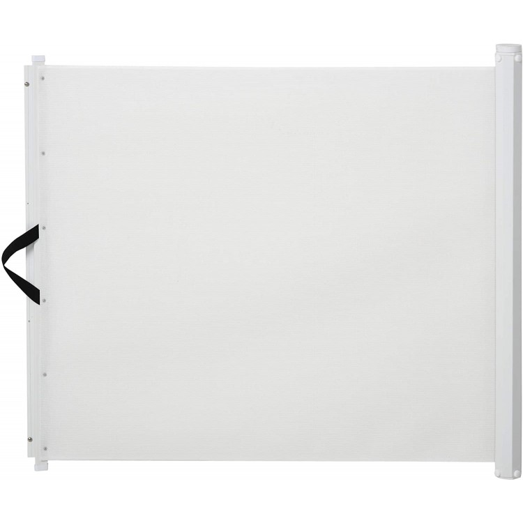 PawHut Barrière de sécurité barrière Animaux rétractable Automatique 1,15L x 0,83H m teslin métal Blanc