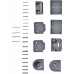 PawHut Barrière de sécurité barrière Animaux rétractable Automatique dim. 1,4L x 0,88H m Aluminium Maille PVC Blanc
