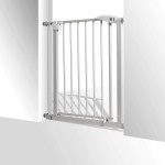 Star Ibaby Barrière de sécurité enfant pour portes et couloirs Blanc Polyvalence maximale de 65 à 91 cm Comprend 2 extensions de 10 cm Kit de rampe