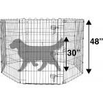 Basics Enclos pliant en métal pour chiens et animaux domestiques 152,4 x 152,4 x 121,9 cm