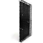 TRESKO Cage de Transport pour Chien Pliable | 2 Portes | Transportable | Caisse de Transport en métal L 91 x 58 x 64 cm