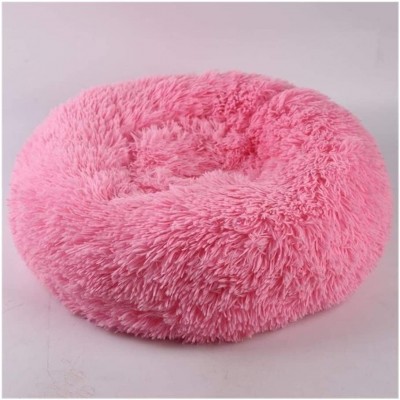 YUXIN Zhochen. Round Pet Dog Bed Lavable Lit for Chat Petit Donut Dog House Super Soft Cotton Mat Color : Burgundy Size : 70cm
