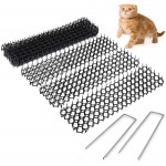 P Prettyia Lot de 11 tapis de litière pour chat et chien Protège les plantes des animaux Butoir réseau Tapis anti-chien portable