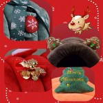 Oncpcare Accessoires de lit de Noël pour hamster Jouets pour cage de petit animal Maison de dragon barbu Fournitures d'habitat