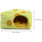 STOBOK Chaud Petit Pet Animaux Lit Cube Gâteau de Bande Dessinée Forme Hamster en Peluche Maison Hérisson D' Hiver Habitat Petite Cage pour Animaux de Compagnie Accessoire