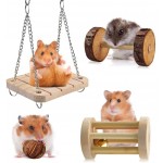 Amasawa 10 Pièces Jouets à Mâcher pour Hamster,Chinchilla Jouets à Mâcher,Convient aux Hamsters Lapins et Perroquets pour Jouer avec des Jouets Molaires