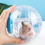 Balle Hamster,Hamster Fitness Ball,Hamster Mini Ballon DExercice Sain ET Sûr pour Le Ballon Courant Petits Animaux Jouet à Nouer,pour Hamster Rat Gerbille Bleu