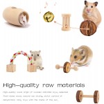Faankiton Lot de 14 jouets à mâcher pour hamster en bois naturel Exercice Cloche Outils de soin des dents Corde molaire en bois pour rats de cochon d'Inde Chinchilla Bunny