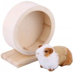 Fdit Hamster Petits Animaux Maison en Bois Drôle Roue Running Repose Nid Jouant Exercice Jouet Cage AccessoireM