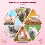Hamster Gourde en céramique Distributeur automatique d'eau pour cochon d'Inde hamster avec gamelle en céramique pour hamster chinchilla cochon d'Inde hérisson oiseau rose