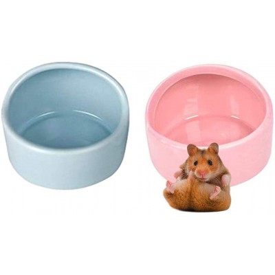 JWShang Lot de 2 bols en céramique pour hamster petit animal gamelle à eau pour hamster cochon d'Inde gerbille souris hérisson chinchilla sucrier et rat