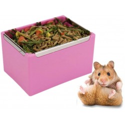 lffopt Foin pour Lapin Nourriture Lapin Foin de Lapin Titulaire Hamster Alimentaire Bols d'alimentation pour Animaux de Compagnie Bols Lapin Accessoires Pink
