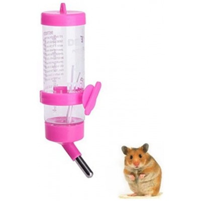 Milopon Distributeur d'eau pour hamster souris cochon d'Inde 125 ml Rose