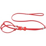 Harnais Step-in For Chien Cuir PU Animaux Domestiques Et Laisse Harnais For Chat Chat Qui Ne Tire Pas Strong Color : Red Size : S