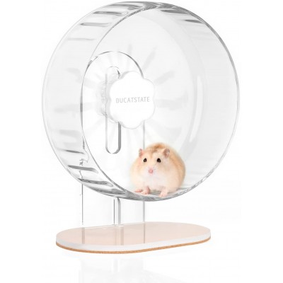 Bucatstate Roue d'exercice pour Hamster 26cm Roue Hamster Silencieuse Transparent Accessoire de Cage Hamster de Jouet Roue de Course pour Gerbilles Chinchilla Cochons d'Inde
