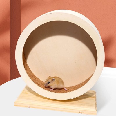QJM Roue Hamster Bois Roue d'exercice pour Petits Animaux Roue De Course pour Hamster Jouets pour Prévenir La Dépression pour Hamsters Gerbilles Souris et Autres Petits Animaux De Compagnie