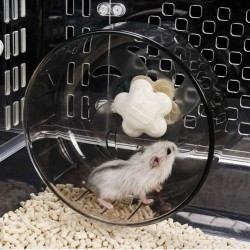 Rehomy Roue d'exercice super silencieuse en plastique acrylique pour petits animaux de compagnie hamster cochon d'Inde
