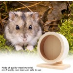 SHOPANTS Roue silencieuse en bois pour hamster hamster rat gerbille souris nain Taille S