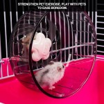 Weikeya Roue de Hamster Roue d'exercice de Hamster de 13 cm Joli Jouet de Roue d'exercice Petite Roue pour Animaux de Compagnie Lavable avec Un Design Intelligent pour Hamster pour Animal de