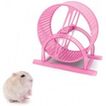 Wheel roue d'exercice de hamster silencieux roue courante Silent Spinner pour hamsters gerbilles souris petit animal de compagnie rose