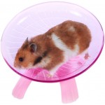 Yunt Roue pour Hamster 18cm Silencieux Frisbee Roue d’Exercice pour Petit Animal de Compagnie Rose