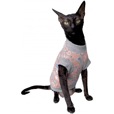 Kotomoda T-shirt pour chat Motif cachemire Rose Taille S