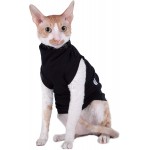 Kotomoda vêtements pour chat Col roulé maxi pour chat Chat noir L