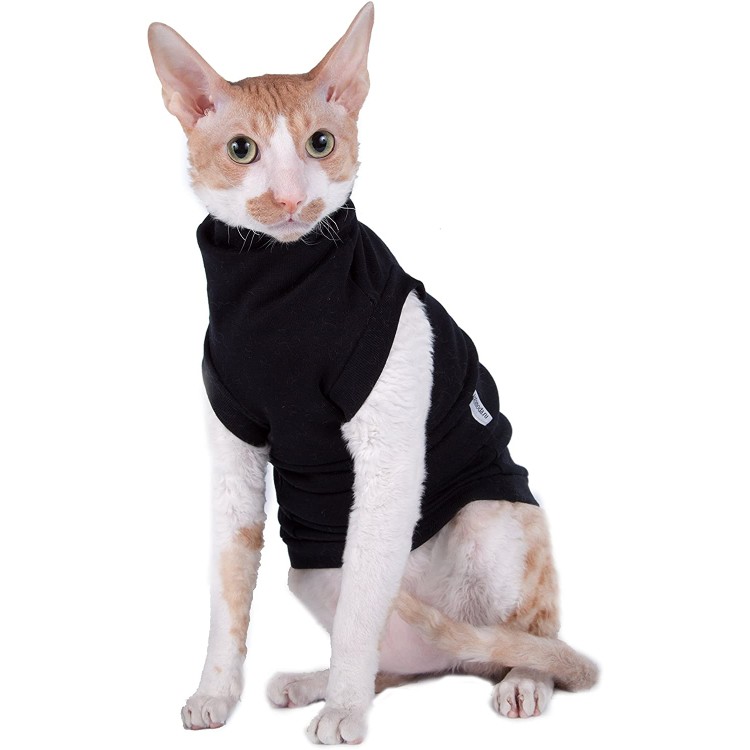 Kotomoda vêtements pour chat Col roulé maxi pour chat Chat noir XL