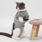 Pssopp Costume de récupération pour Chat Costume de récupération Professionnel pour Animal de Compagnie Manteau de Protection pour Animal de Compagnie après la ChirurgieS