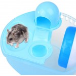 Backbayia Cage de Voyage en Plastique Sac à Dos de Transport Maison de Petit Animal Hamster
