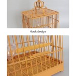 Cage à Oiseaux Cage de bain en plastique carré cage de baignade d'oiseaux Perroquet perroquet portable suspendue cage d'oiseau avec tige permanente et tasse d'alimentation Cage Oiseau Color : B