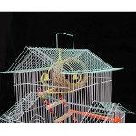 Cage à Oiseaux Cage d'oiseau Perroquet Grande Villa Petit Oiseau Cage Cage de Toit métal Cage ornemental Volière Size : M