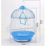 Cage à Oiseaux Petit oiseau rond de la peau de tigre perroquet perrorot métal métal cage cage accessoires de jardin de décoration extérieure suspendue extérieure avec SupportRoulant Color : C