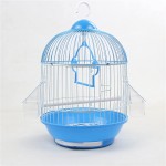 Cage à Oiseaux Petit oiseau rond de la peau de tigre perroquet perrorot métal métal cage cage accessoires de jardin de décoration extérieure suspendue extérieure avec SupportRoulant Color : C