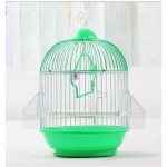Cage à Oiseaux Petit oiseau rond de la peau de tigre perroquet perrorot métal métal cage cage accessoires de jardin de décoration extérieure suspendue extérieure avec SupportRoulant Color : A
