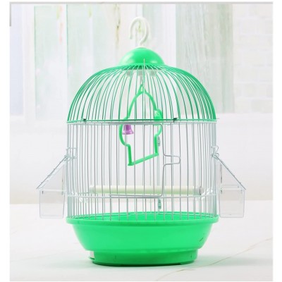 Cage à Oiseaux Petit oiseau rond de la peau de tigre perroquet perrorot métal métal cage cage accessoires de jardin de décoration extérieure suspendue extérieure avec SupportRoulant  Color : A