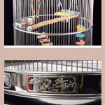 Cage d'oiseau Cage d'oiseau audacieux en acier inoxydable Perroquet Big Bird Cage avec mangeoire et pôle peut être utilisé pour les perruches les canaris les oiseaux d'amour Cage d'oiseau vol